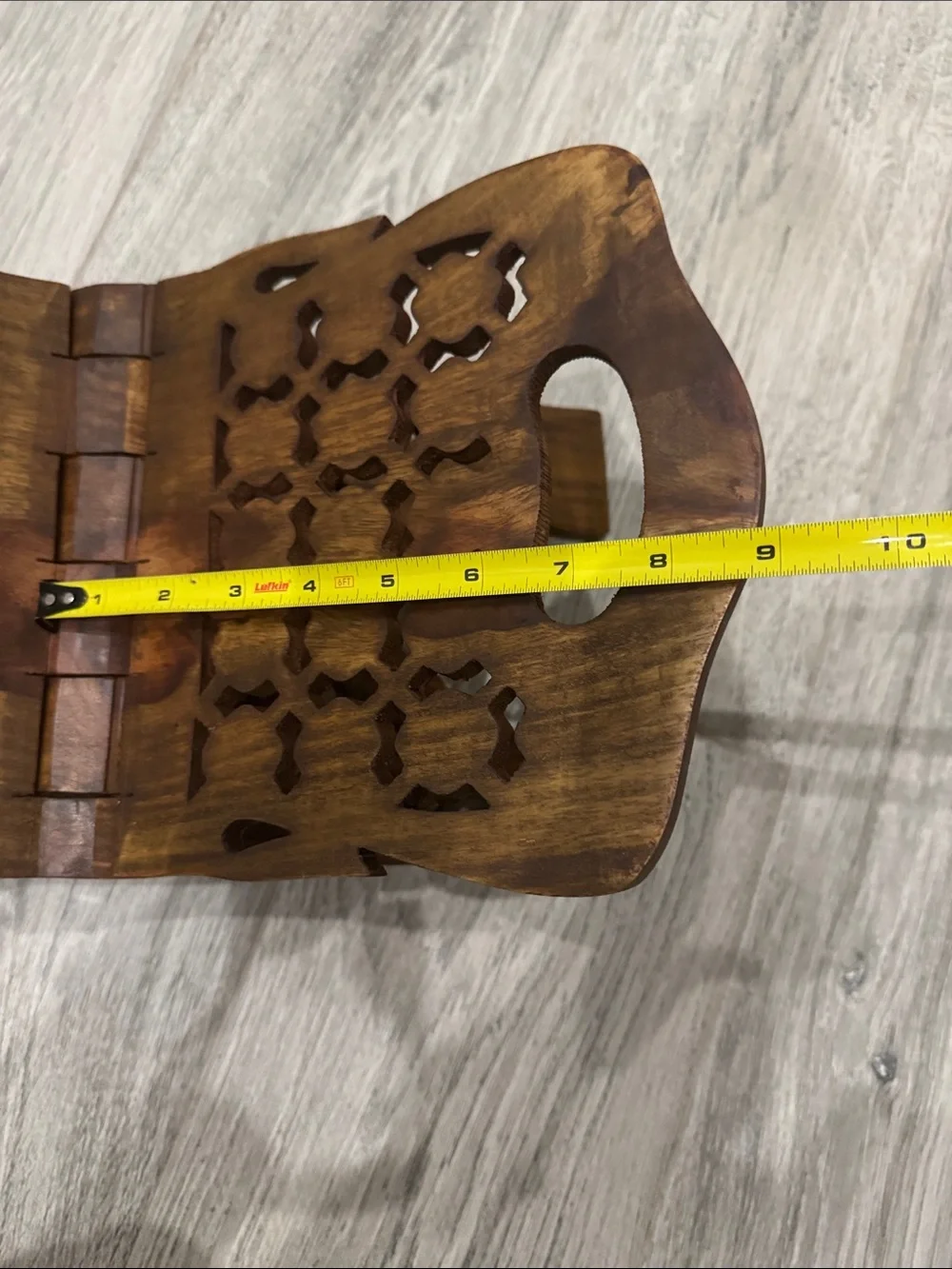 Vintage style wooden book display stand